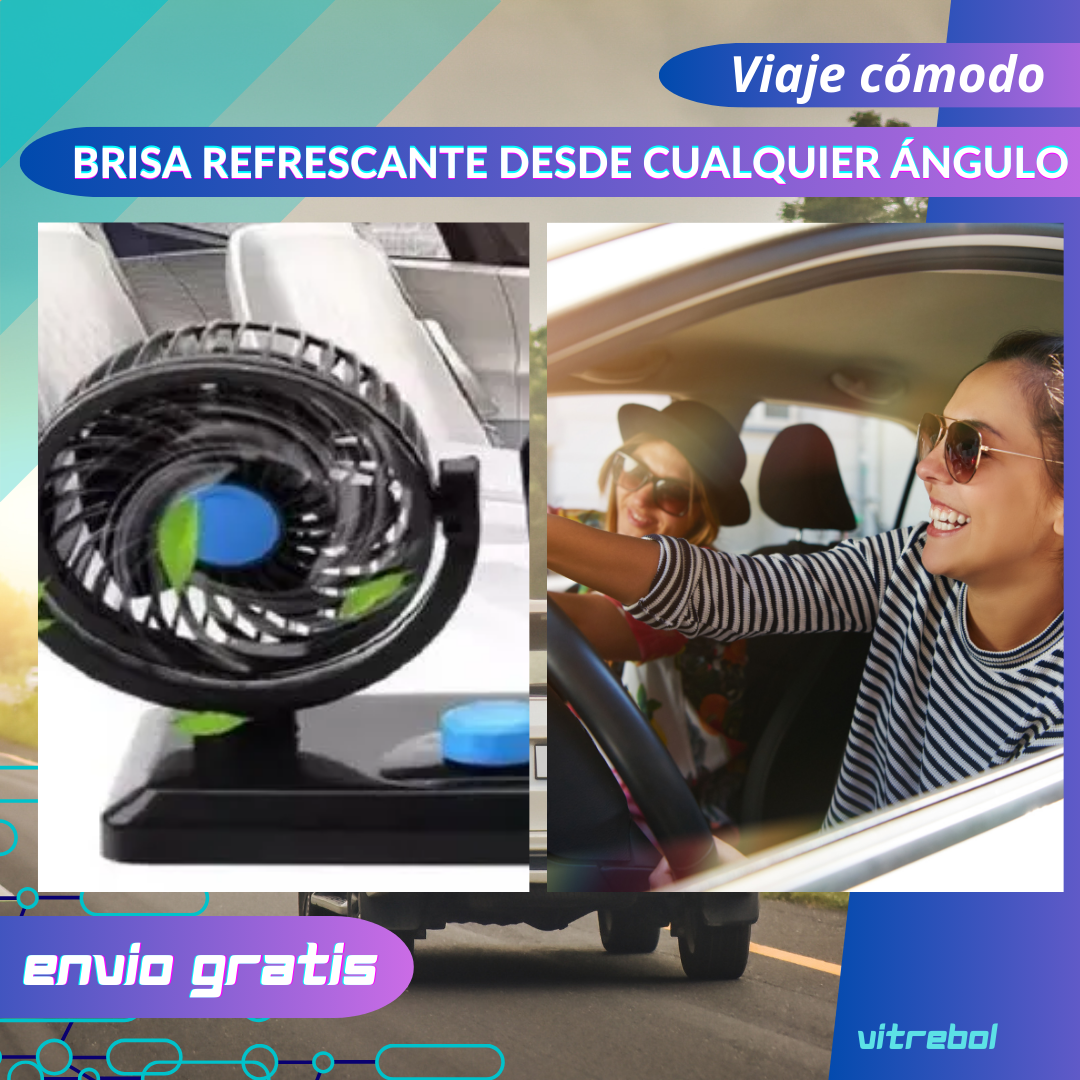 Ventilador Doble para Auto – Mantén tu auto fresco y refrescante en cada trayecto