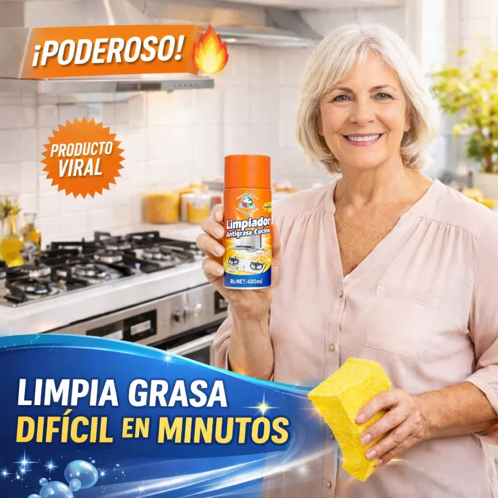 Limpiador en Espuma Activa 🤩 Elimina Grasa Difícil 🫕✨ Cocina Impecable en Minutos