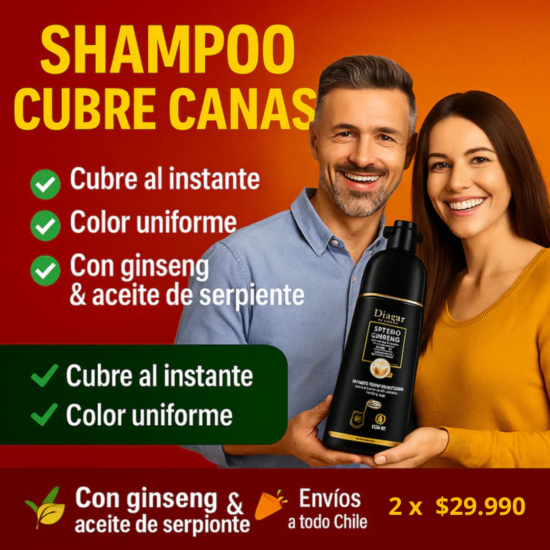 Shampoo Disaar® –Cubre canas y deja el cabello suave y brillante. ( Compra 2 por 26,999 CLP)