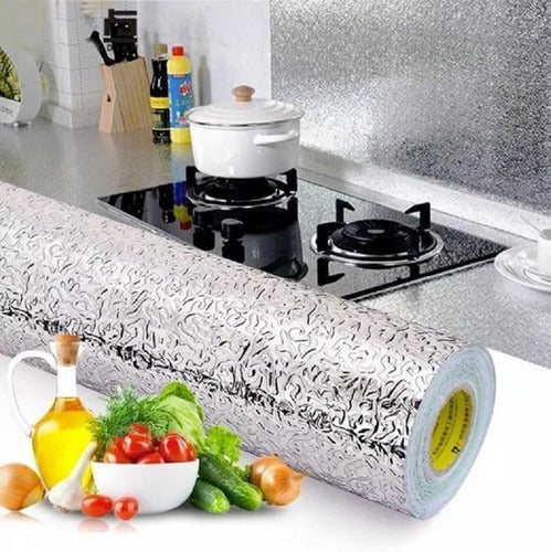 PAPEL DE ALUMINIO AUTOADHESIVO DE COCINA de 60cm x 3m - (PAGO CONTRAENTREGA)