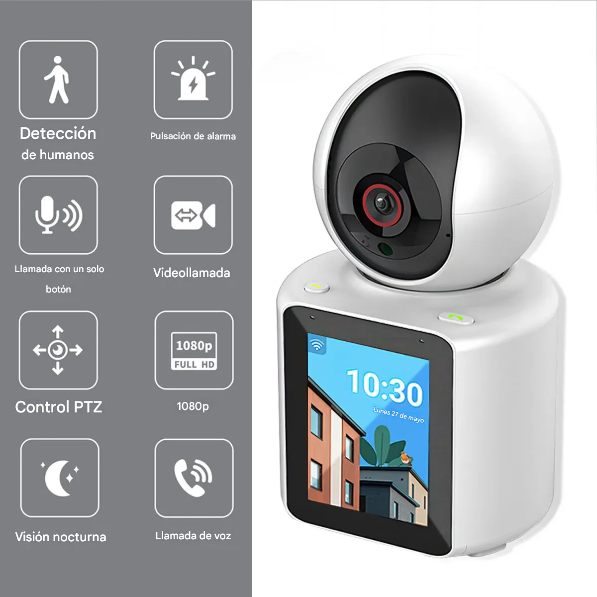 Camara De Seguridad con Videollamada 4k Monitor Bebe