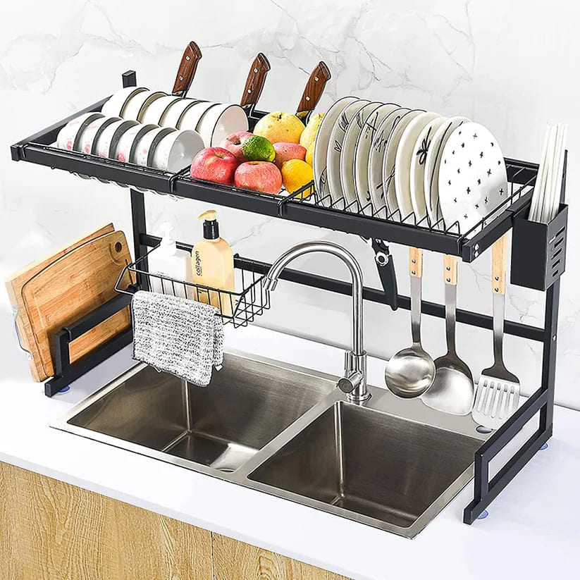 ESCURRIDOR Y ORGANIZADOR DE COCINA ACERO INOXIDABLE 🍽️ | 85cm x 52cm