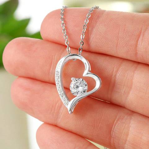 Collar Amor Eterno | Caja con Luz y Dedicatoria <span style="color: #000000;"><strong><span style="color: #ff2a00;">Plata 100% Autentica </span></strong></span>