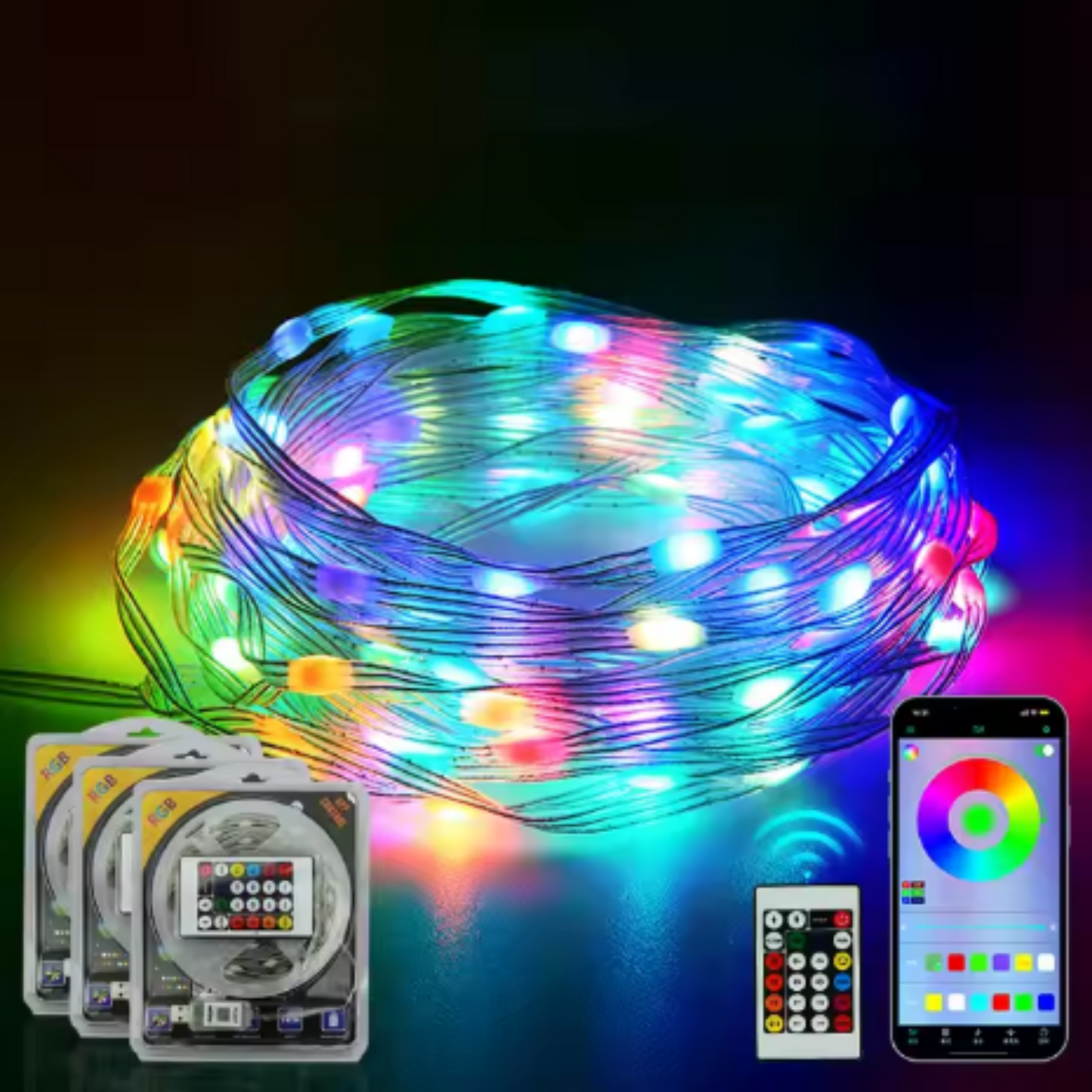 Tira LED RGB Inteligente - Ilumina y Personaliza - Transforma tu hogar en minutos