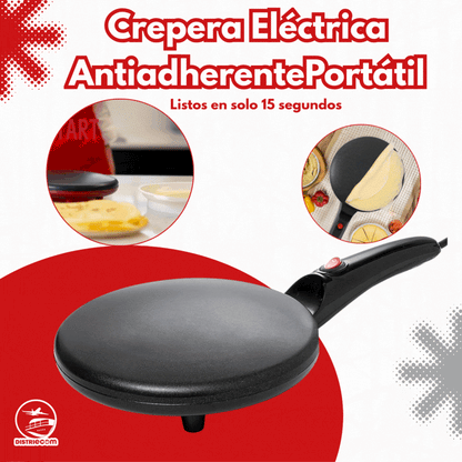 Crepera Eléctrica Portátil – Crepes Perfectos – Resultados Dorados en Segundos