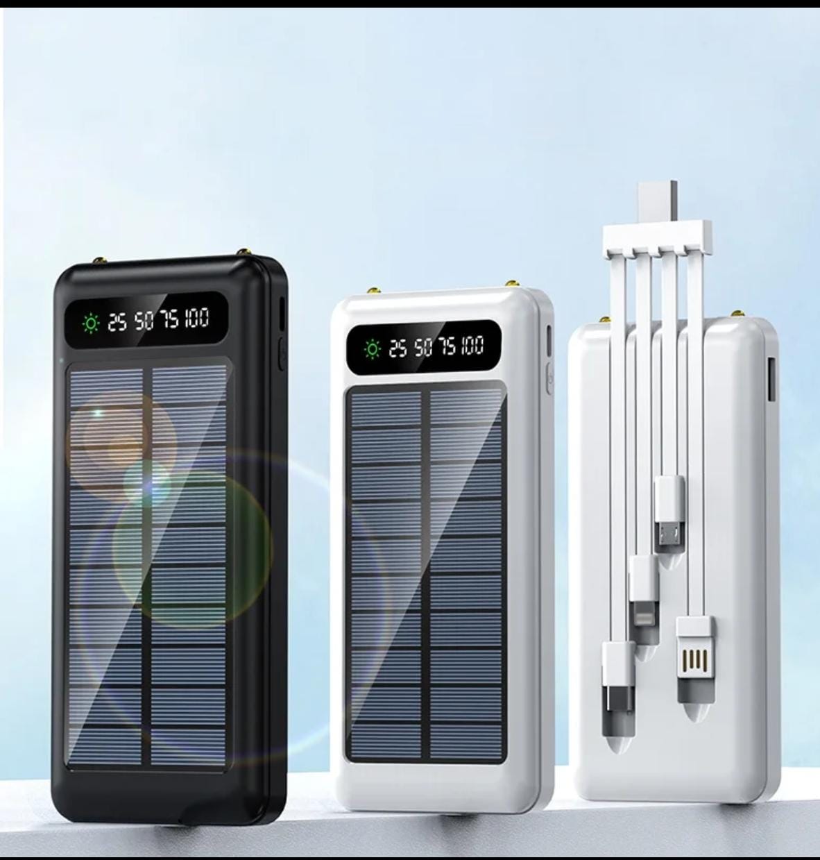 Batería Solar Portátil – Energía Móvil – Mantén tu celular cargado todo el día