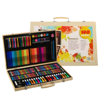 Maletín de Arte 180 Piezas – El Kit Completo que Todo Niño Amará