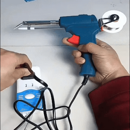 Pistola cautin de soldadura profesional + rollo de estaño