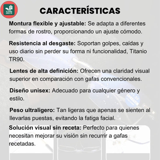 GAFAS MULTIFOCALES INTELIGENTES TR90 CON ZOOM AUTOMATICO, PROTECCION DE LUZ AZUL Y AMARILLA ..