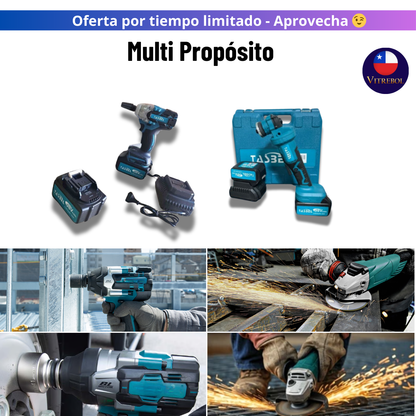 Set de Herramientas Inalámbricas de 98V: Llave de Impacto y Esmeril – Potencia y Versatilidad en un Solo Kit 🔧⚡✨