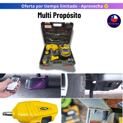 kit de llave de impacto de 98v y Gata hidráulica (Te llega Amarilla)