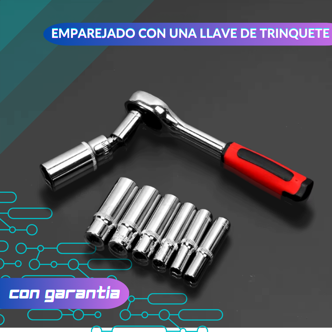 Kit de Herramientas 121 Piezas: Llaves, Dados y Puntas de 1/4", 3/8" y 1/2" Dr. 🔧