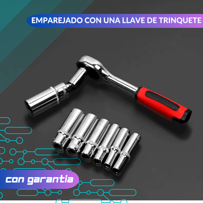 Kit de Herramientas 121 Piezas: Llaves, Dados y Puntas de 1/4", 3/8" y 1/2" Dr. 🔧