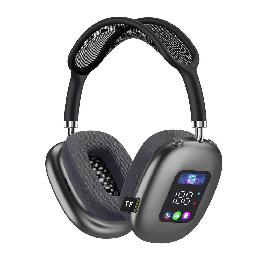 Akz Max600 Auriculares Inalámbricos Over-Ear con Pantalla Digital