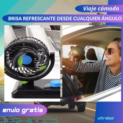 Ventilador Doble para Auto  – Mantén tu auto fresco y refrescante en cada trayecto