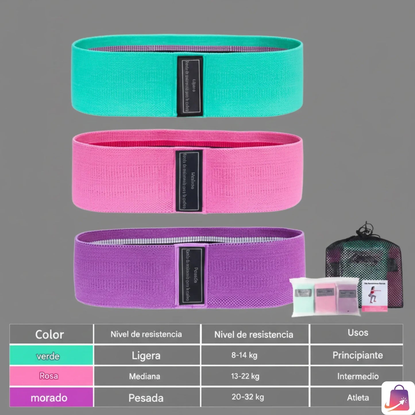 💪 Bandas de Resistencia para Glúteos y Piernas 🦵 Tonificación Progresiva – Mejora forma y firmeza en semanas ✅