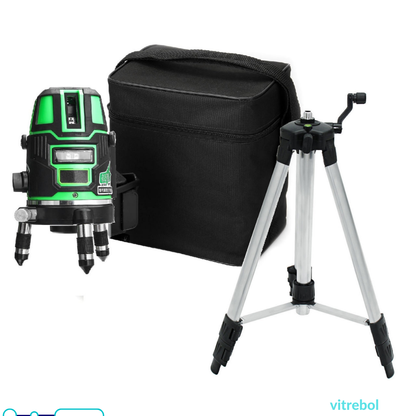 Nivelador Laser AUTO-NIVELANTE. 12 Líneas Verdes, Con trípode-360° Horizontal Y Vertical.