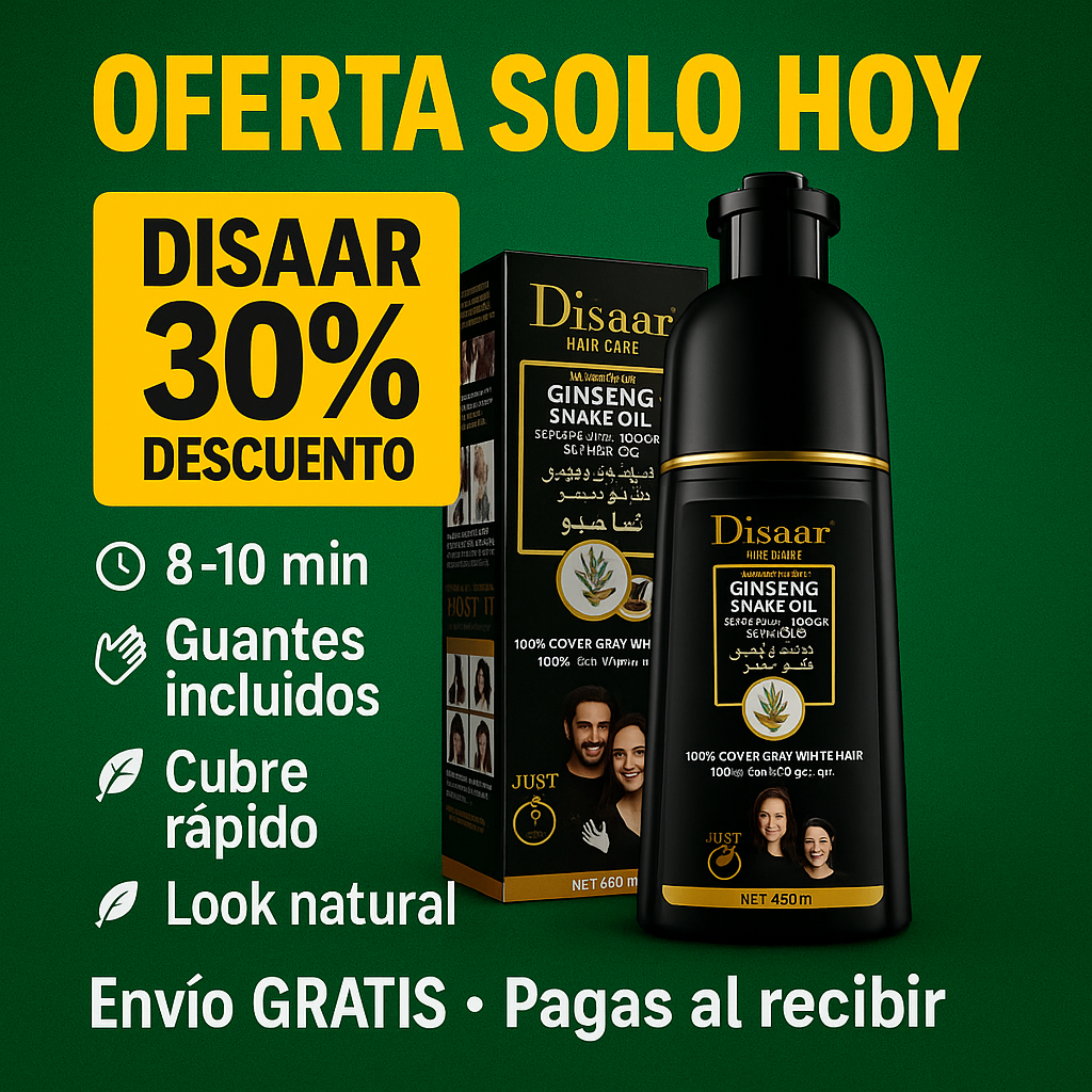 Shampoo Tapa canas 100% Original - ¡Cambia el color en poco tiempo!