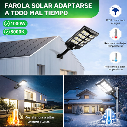 Foco Solar LED Exterior 1000W – Iluminación Potente y Eficiente 🌞💡
