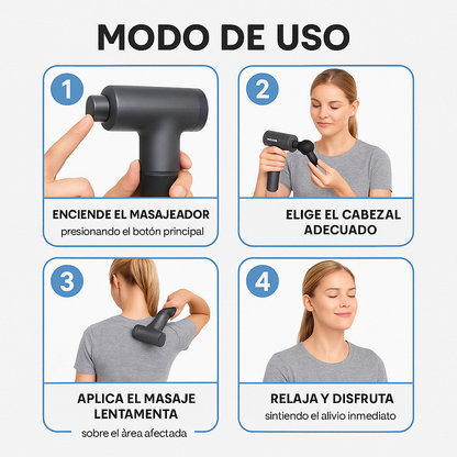 Hy Impact Masajeador Portátil – Recupera Tu Bienestar y Movilidad en 10 Minutos