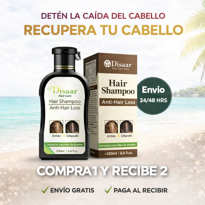 Shampoo Disaar® ¡Detén la caída del cabello y recupéralo!