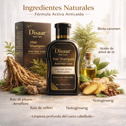 Shampoo Disaar® ¡Detén la caída del cabello y recupéralo!