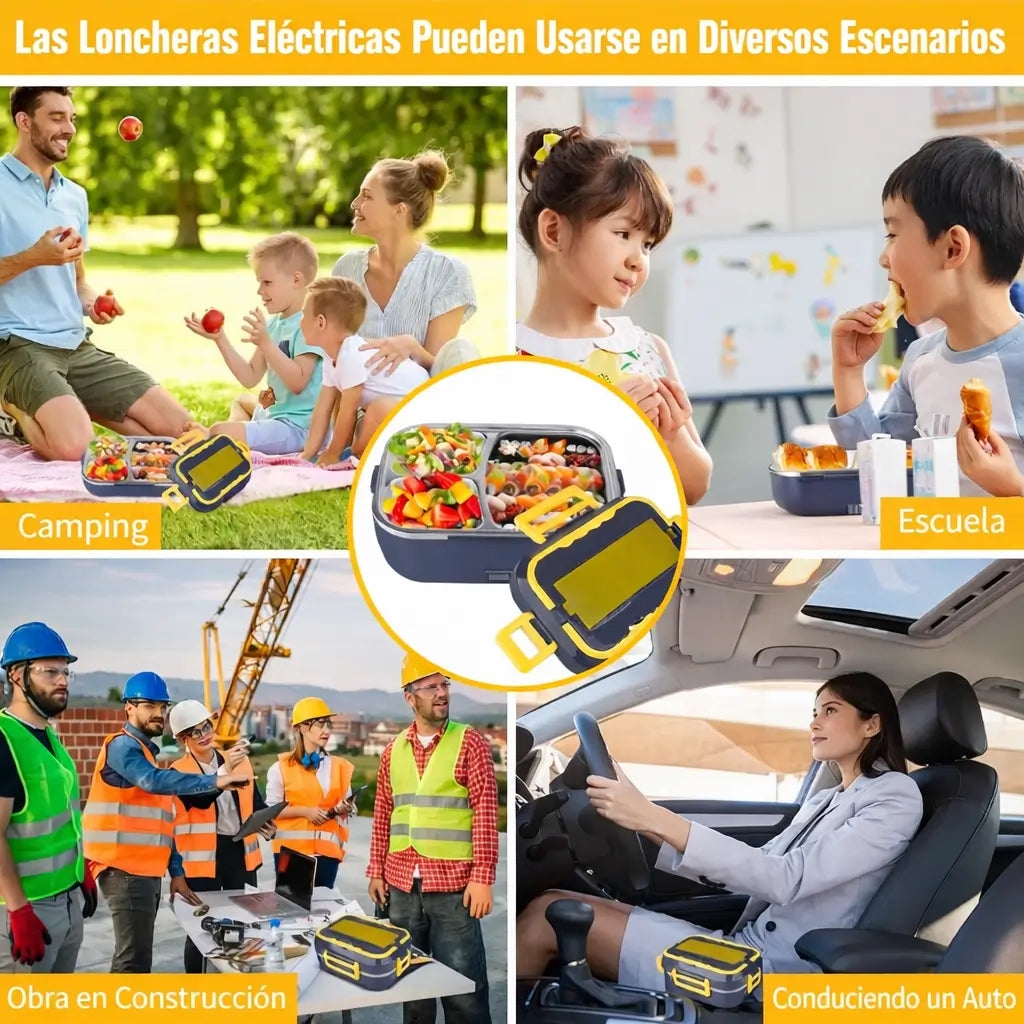 Lonchera Eléctrica Portátil – Calienta tu comida donde estés – Disfruta tu comida casera caliente en minutos