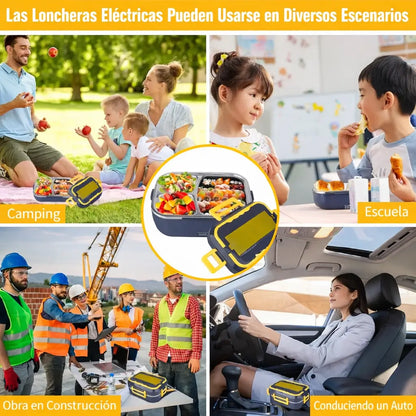 Lonchera Eléctrica Portátil – Calienta tu comida donde estés – Disfruta tu comida casera caliente en minutos