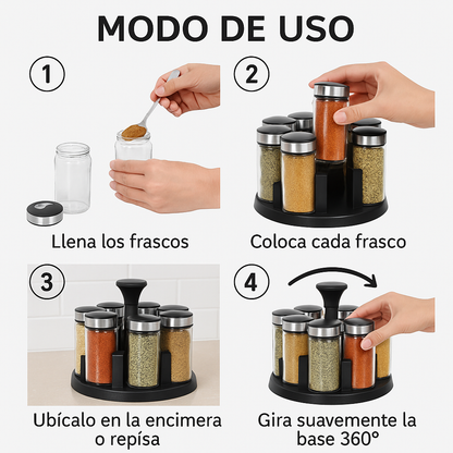 🏠 ESPECIERO GIRATORIO 360° – PROMO NAVIDEÑA 2×1 🎁