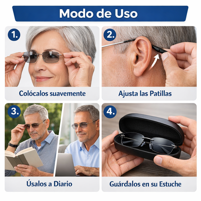 Lentes Frameless Premium - Protección y Estilo Diario - Luce Elegante Desde el Primer Uso