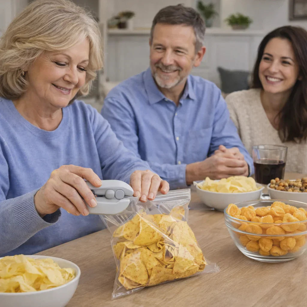 Sellador Portátil Recargable 🔋Sella Bolsas al Instante 🙌 Conserva la frescura de tus alimentos desde el primer uso