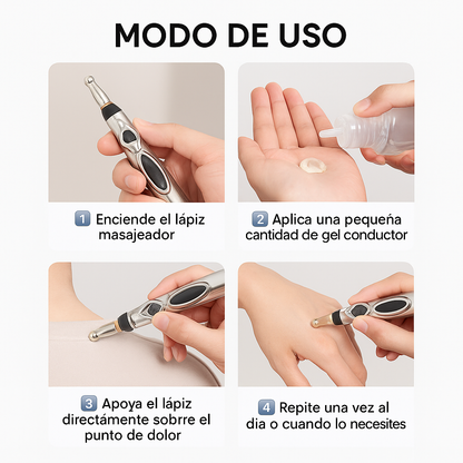 Lápiz Masajeador Eléctrico – Relaja músculos tensos – Alivio inmediato en solo 5 minutos