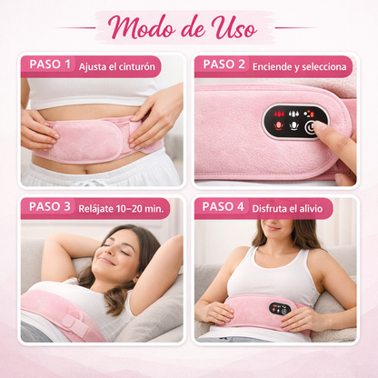 Cinturón de Masaje Térmico – Alivio Menstrual – Relaja y alivia el dolor en minutos