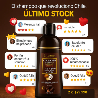 Shampoo Disaar® –Cubre canas y deja el cabello suave y brillante. ( Compra 2 por 26,999 CLP)