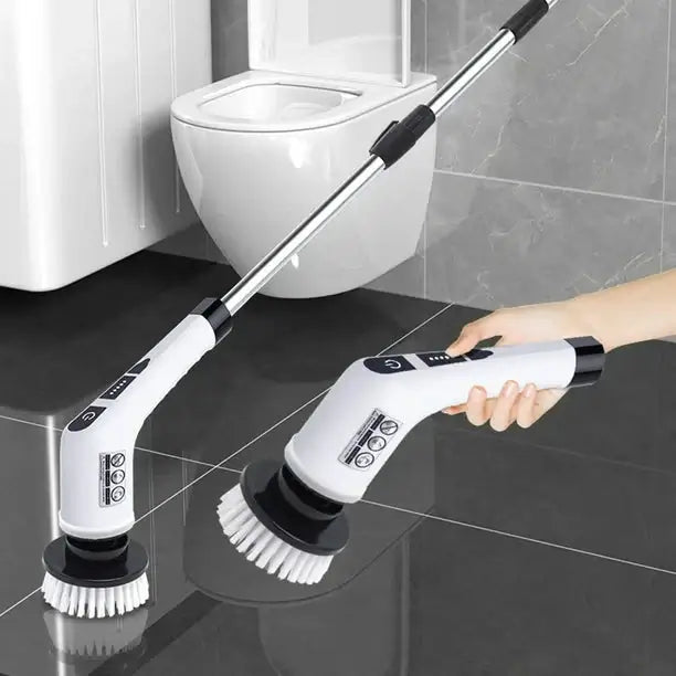 Cepillo de Limpieza Inalámbrico 🔋 – 7 Cabezales Intercambiables 🔄 – Ahorra tiempo ⏱️ en cada limpieza diaria 🧽