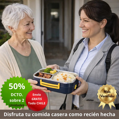 Lonchera Eléctrica Portátil – Calienta tu comida donde estés – Disfruta tu comida casera caliente en minutos