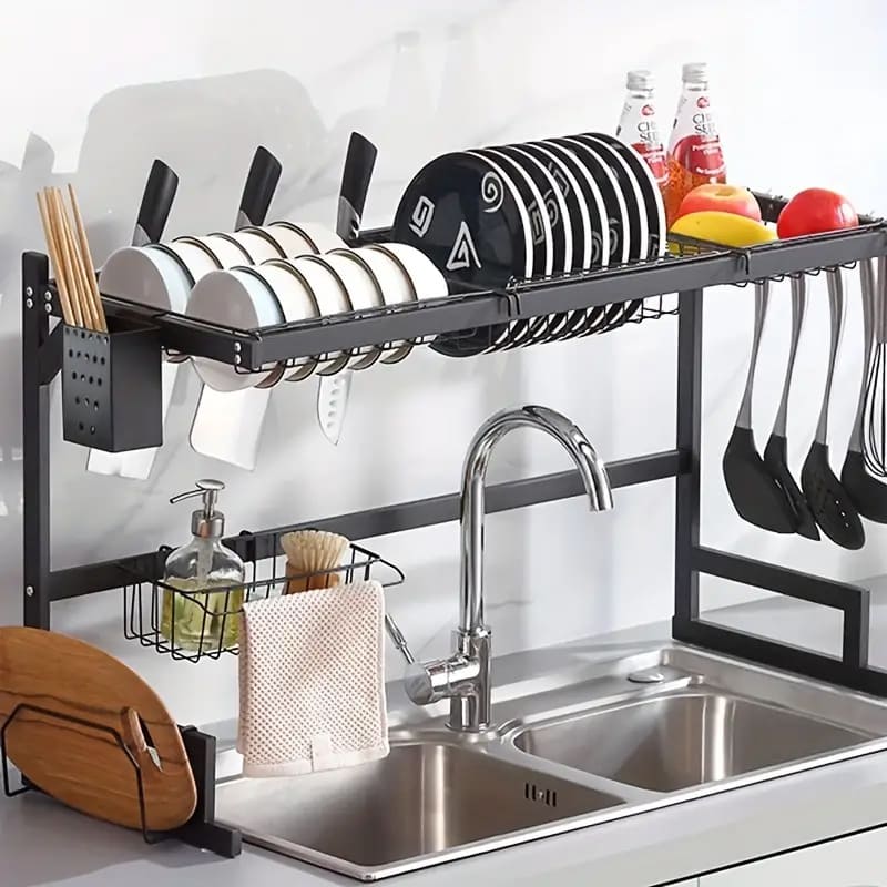 ESCURRIDOR Y ORGANIZADOR DE COCINA ACERO INOXIDABLE 🍽️ | 85cm x 52cm