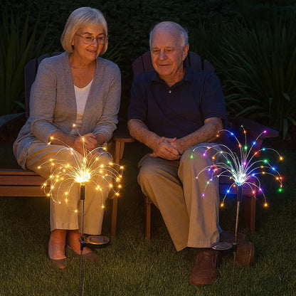 Luces Solares Tipo Fuegos Artificiales (PACK 4 UNIDADES)✨🎆 – Iluminación Exterior 🌙🏡 – Transforma Tu Patio 🌿✨ en un Punto de Encuentro 🤝 Este Verano ☀️🌴