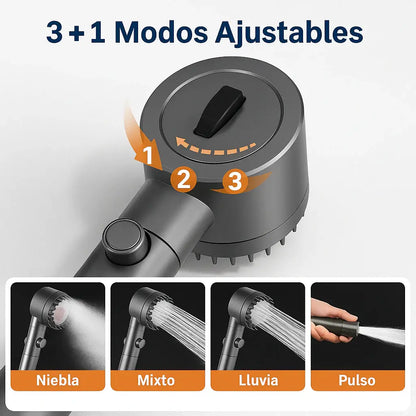 🚿 Cabezal de Ducha Alta Presión – 💧 Filtra el Agua – 💦 Ahorra Litros en Cada Baño ( Compra 1 Recibe 2 )