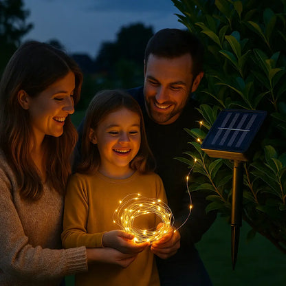 Luz Hada Solar Cálida 🌟  – Decora tu hogar 🏠 – ¡Ilumina Sin Pagar Energía!💡