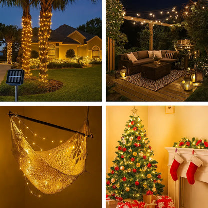 Luz Hada Solar Cálida 🌟  – Decora tu hogar 🏠 – ¡Ilumina Sin Pagar Energía!💡