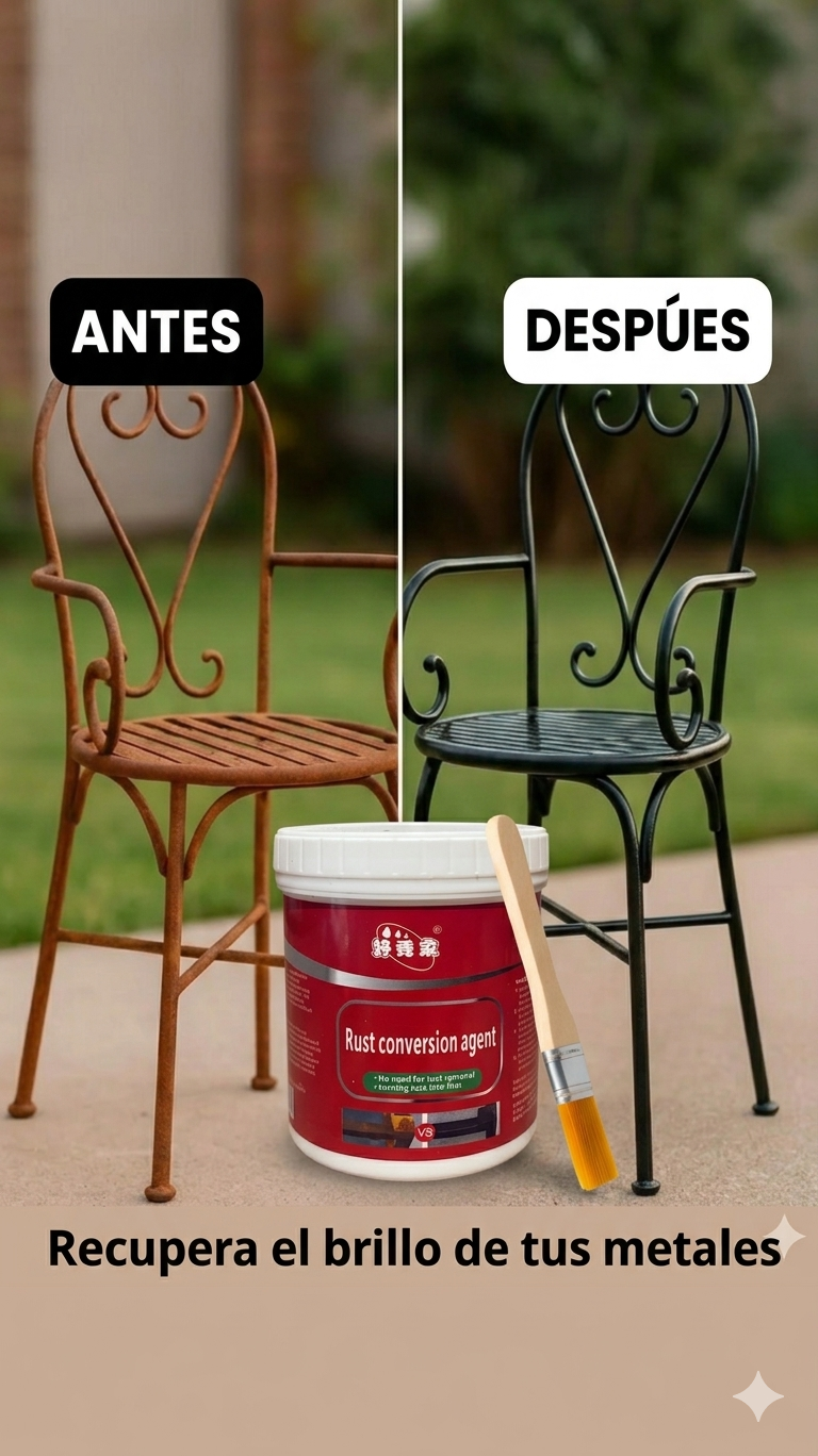 Pintura Antióxido 1kg - Elimina el Óxido Fácil - Recupera Metales en Solo Minutos