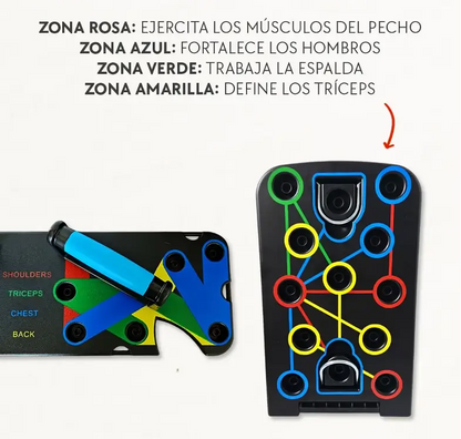 Tabla Push Up 💪🏻 ENTRENA TODO CUERPO EN CASA 🏋️‍♀️ Recupera tu Físico y Ahorra Tiempo y Dinero 💰