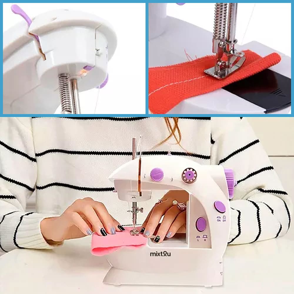 MÁQUINA DE COSER PORTÁTIL | INCLUYE PEDAL Y CARRETES DE REGALO 🎁