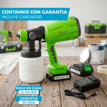 PISTOLA DE PINTURA MCASA™ 48V | INCLUYE 2 BATERÍAS DE REGALO