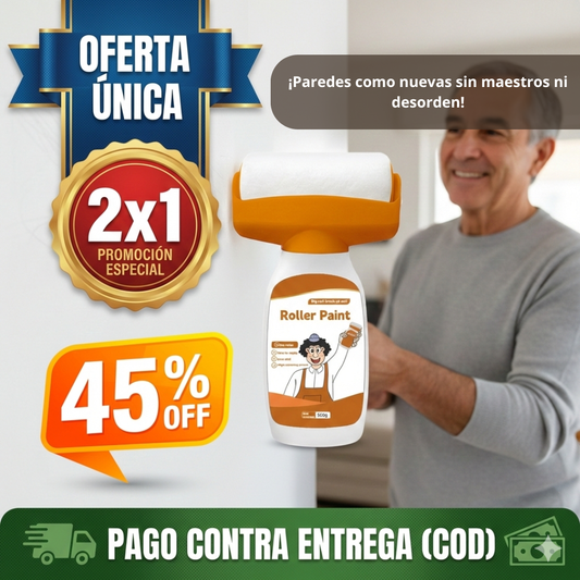 Rodillo Reparador de Paredes 2x1 – Elimina Rayones – Paredes Limpias en Minutos