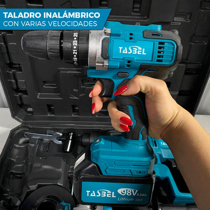 SET 2 HERRAMIENTAS PROFESIONAL TASBEL | LLAVE DE IMPACTO Y TALADRO ⚡️