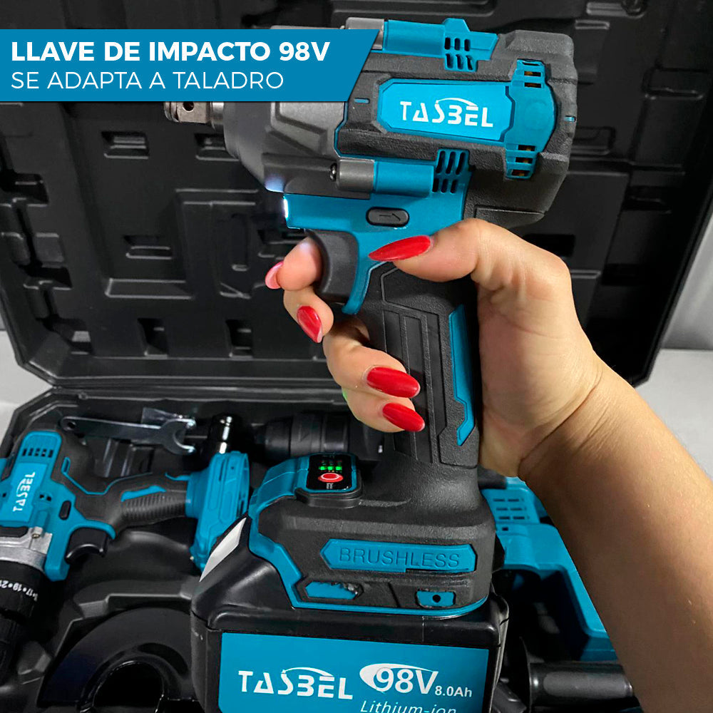 SET 2 HERRAMIENTAS PROFESIONAL TASBEL | LLAVE DE IMPACTO Y TALADRO ⚡️
