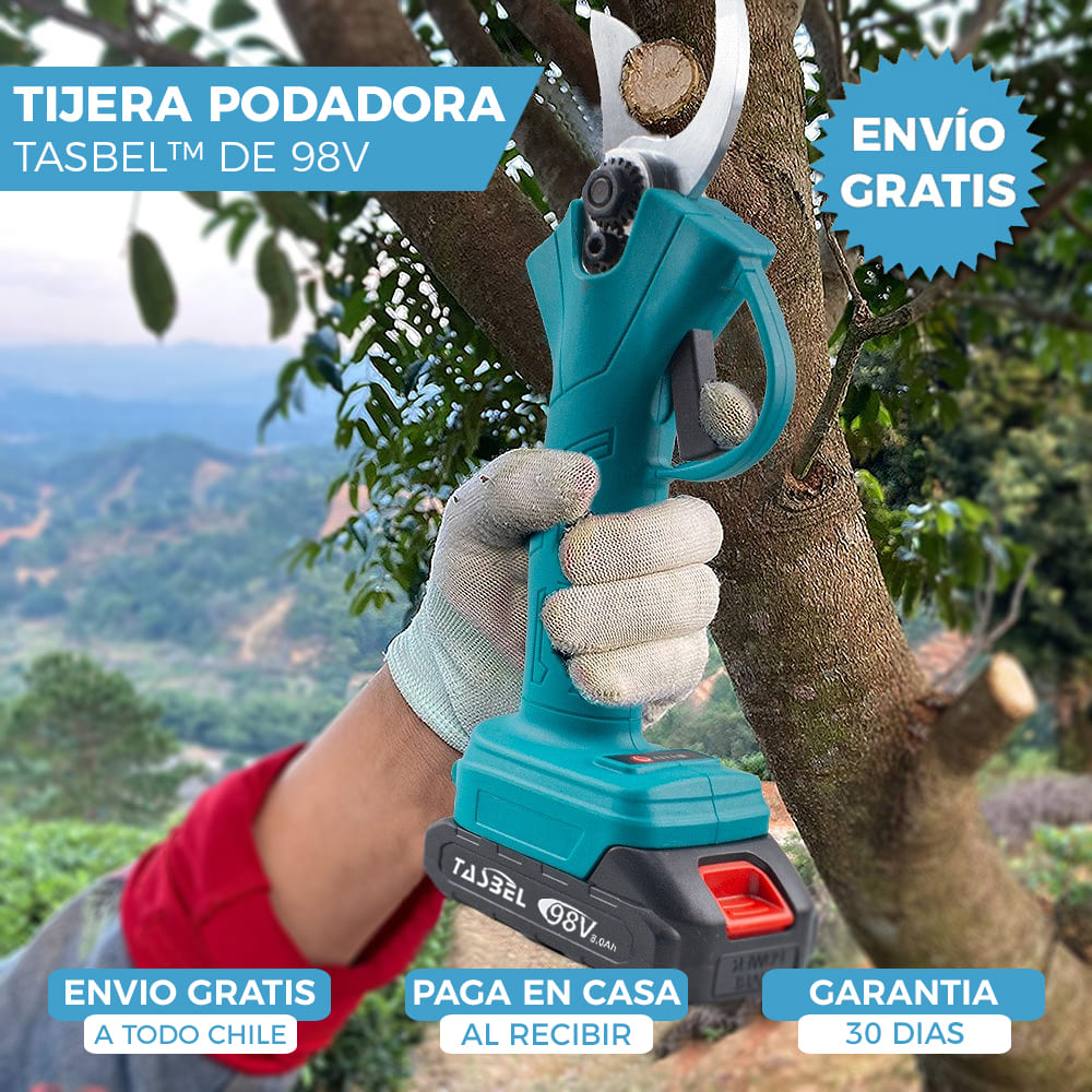 TIJERA PODADORA INALÁMBRICA TASBEL™ | INCLUYE BATERÍA DE 98V ⚡