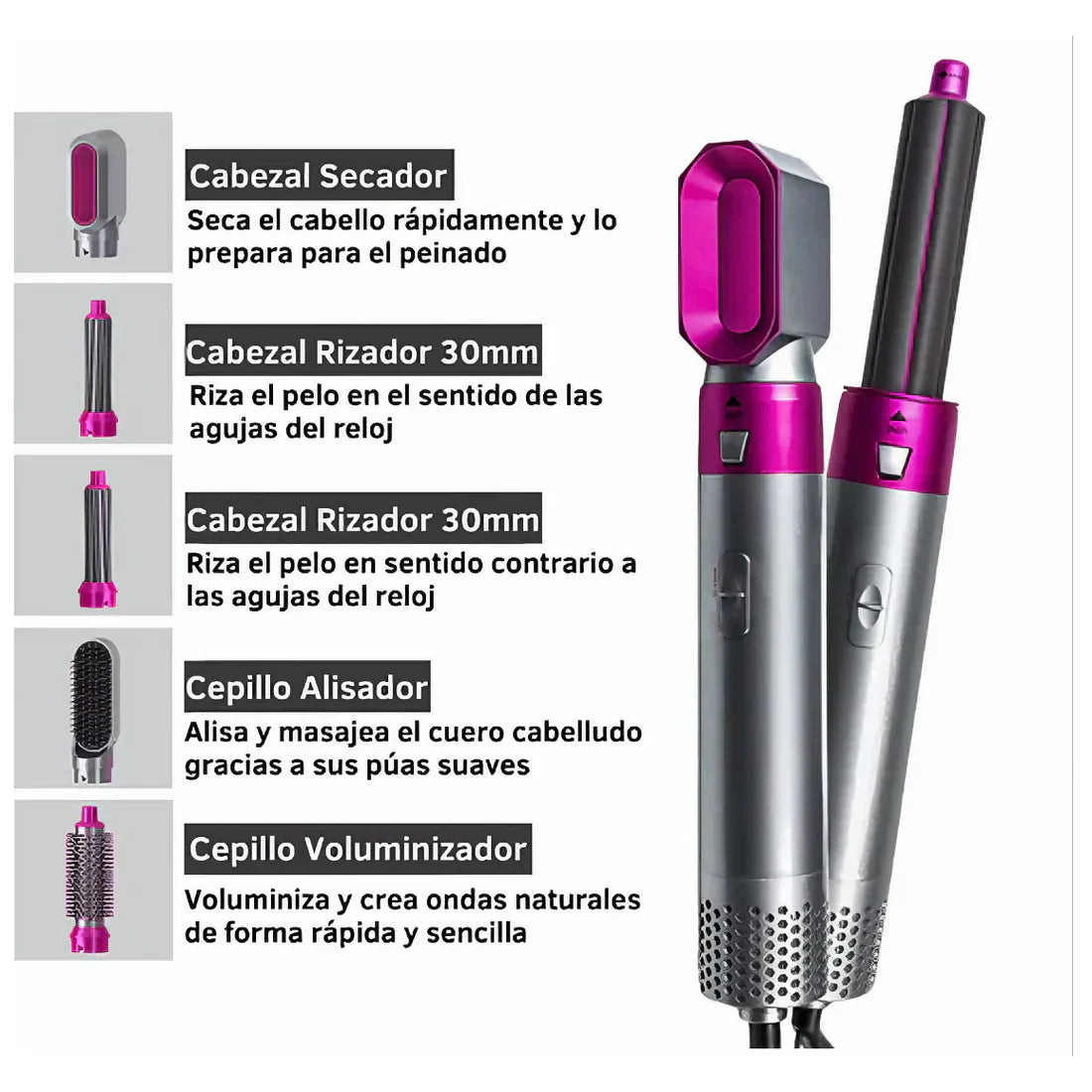 Cepillo Secador AirGlow™ + 5 Cabezales GRATIS.